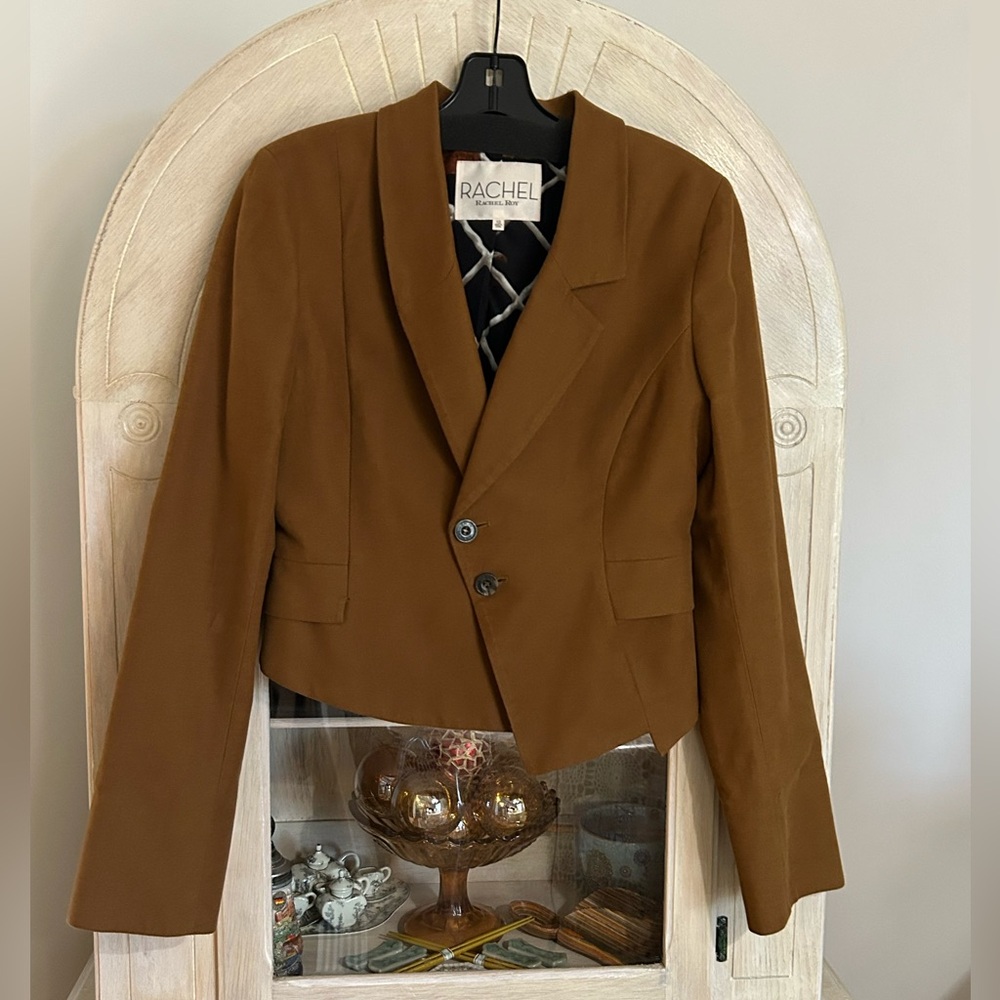 Rachel Rachel Roy Women's Asymmetrical Brown Blazer, Size 10, New Without Tag - Picture 6 of 16